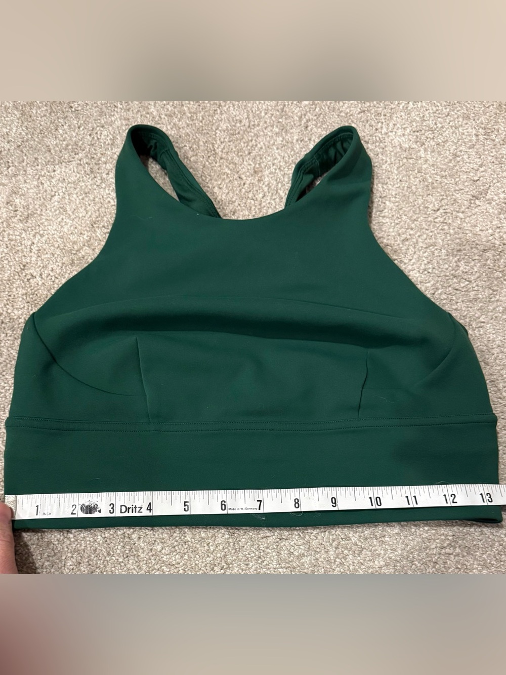 Lululemon Wonder Train Longline Bra C/D Cup Everglade Green Size 8 GUC - Picture 3 of 4